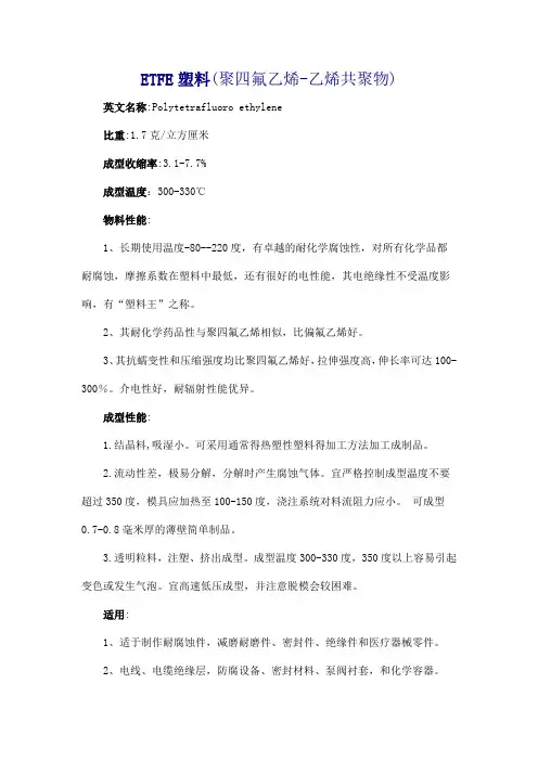 ETFE塑料(聚四氟乙烯-乙烯共聚物)