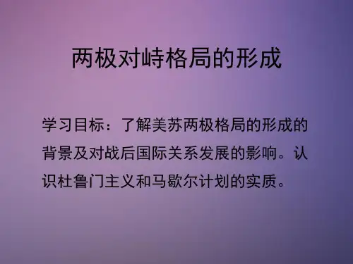 《两极对峙格局的形成》课件02