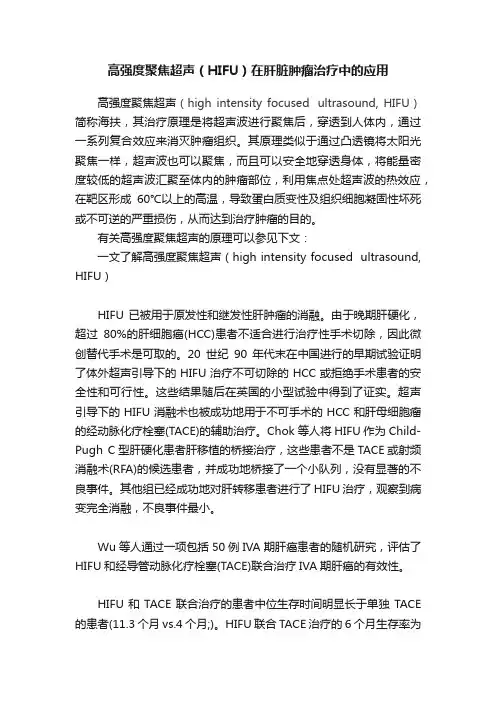 高强度聚焦超声（HIFU）在肝脏肿瘤治疗中的应用