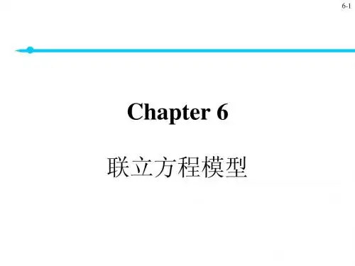 第6章 联立方程模型