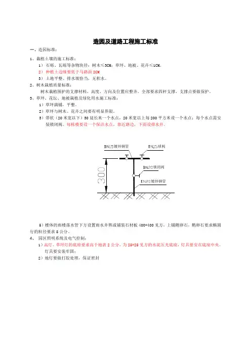 绿化工程验收规范及办法
