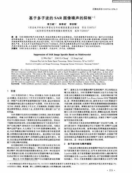 基于多子波的SAR图像噪声的抑制