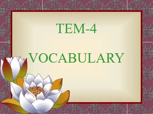 TEM-4 词汇