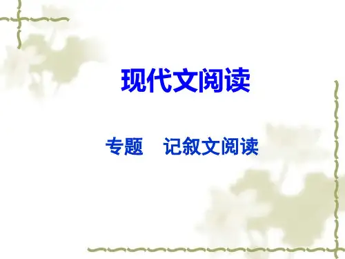 语文中考复习专题记叙文阅读