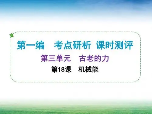 物理中考总复习第18课
