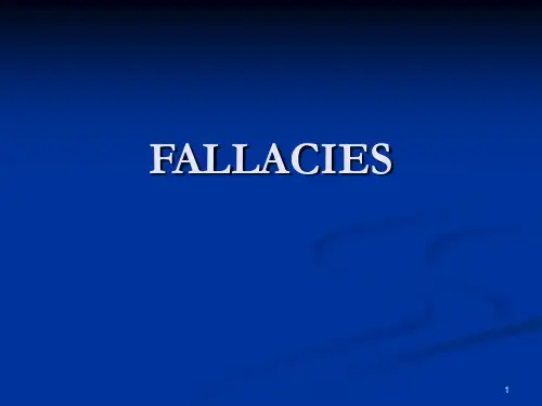 FALLACIES谬误学PPT课件