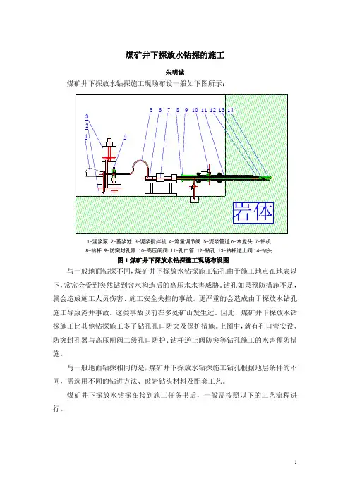 煤矿井下探放水钻孔安全施工