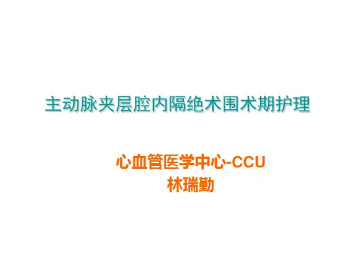 主动脉夹层腔内隔绝术的围术期护理