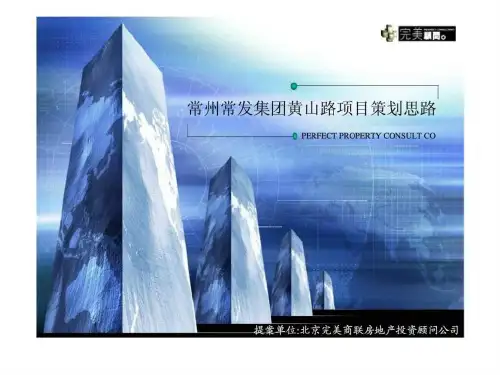 z常州常发集团黄山路项目策划思路