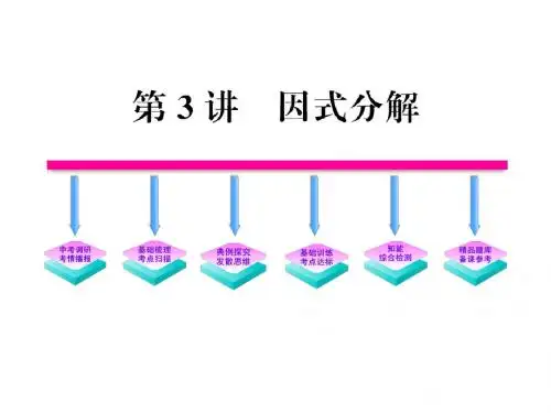 第3讲 因式分解