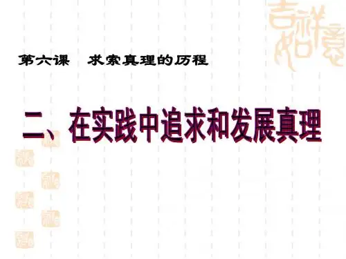 6.2在实践中追求和发展真理