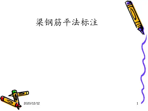 梁钢筋平法标注图解钢筋梁平法标注图解 ppt课件