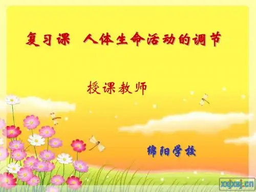 复习课人体生命活动的调节