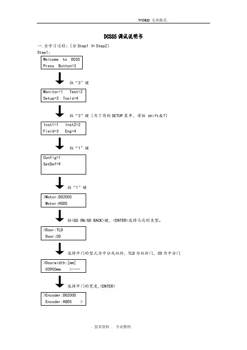 DO2000门机调试说明