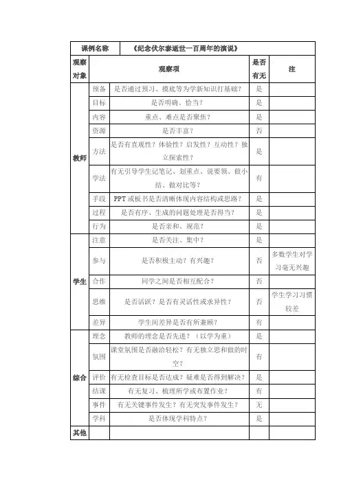 课例名称