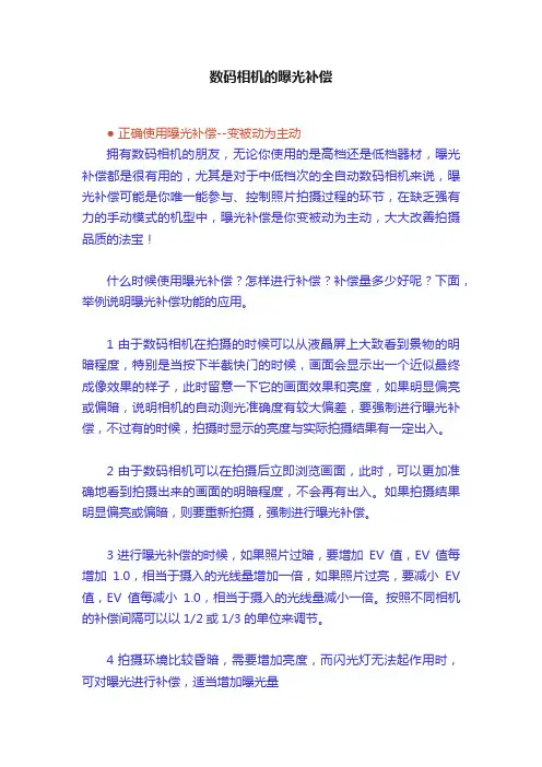 数码相机的曝光补偿