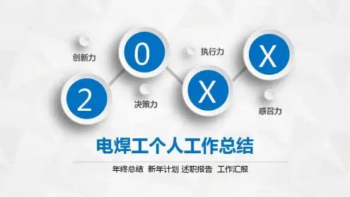 【精品】电焊工个人工作总结PPT