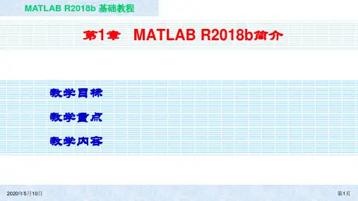 MATLAB基础教程(第四版)  第1章   MATLAB R2018b简介