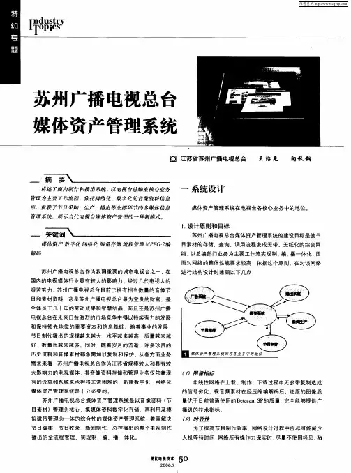 苏州广播电视总台媒体资产管理系统