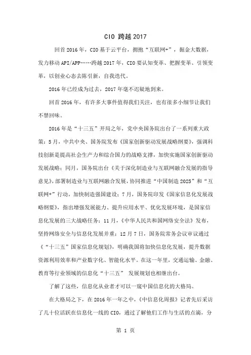 CIO 跨越2017共11页文档