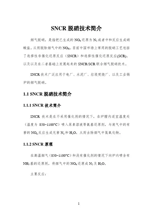 (完整版)SNCR脱硝技术简介