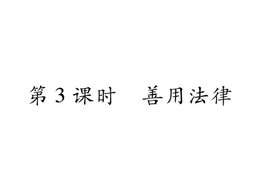 2020-2021学年八年级道德与法治上册同步作业课件:第五课 做守法的公民 第3课时 善用法律 (共20张PPT)