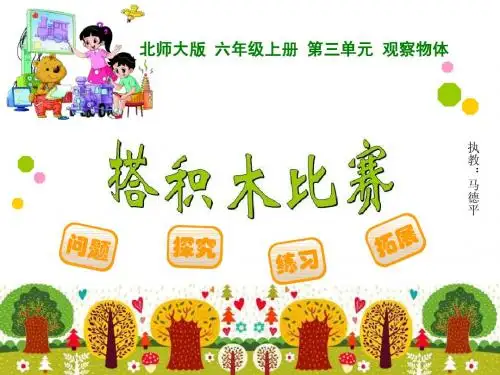 北师大版六年级上册搭积木比赛
