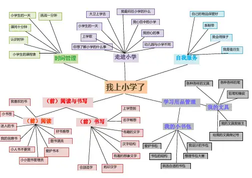 幼小衔接主题网络图--景宁县民族幼儿园