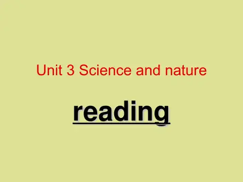 牛津译林版高中英语模块5：Unit3 Reading
