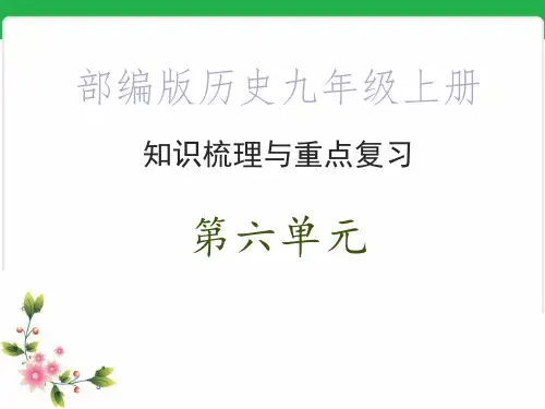 部编版历史九年级上册·知识梳理与重点复习_第六单元