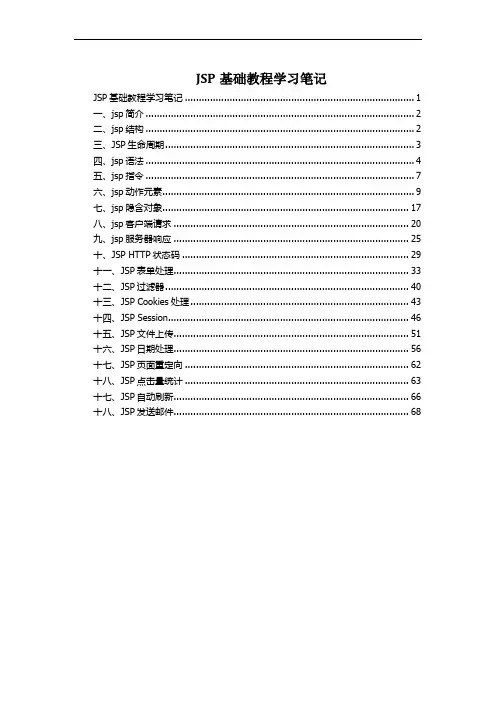jsp学习