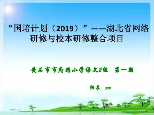 “国培计划(2019)”湖北省网络研修与校本研修整合项目模板.pptx