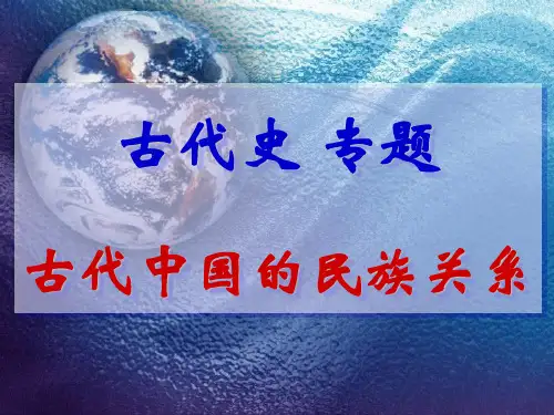 专题四古代中国的民族关系