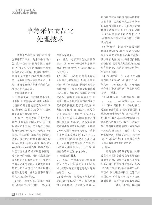 草莓采后商品化处理技术_王永华