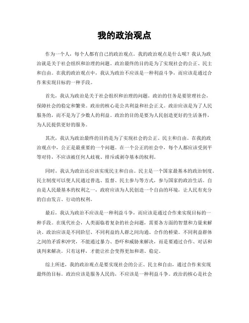 我的政治观点