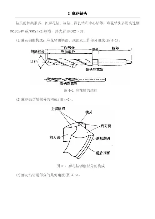 麻花钻的基本要点