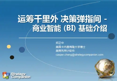 海关BI基础讲解