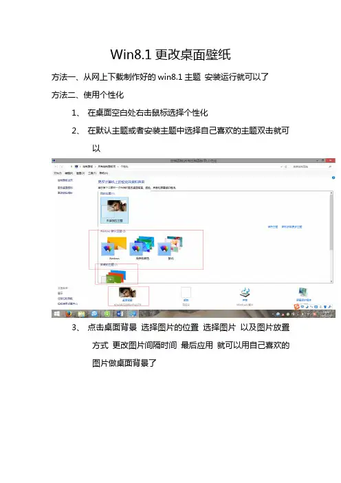 Win8.1更改桌面壁纸