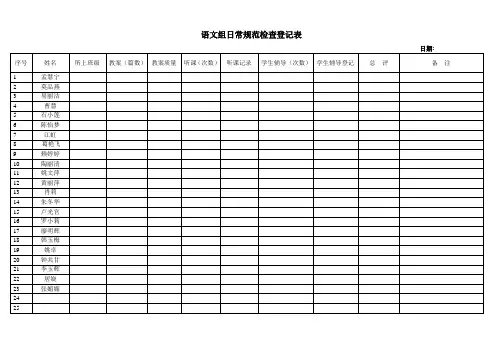 教研组检查表