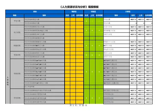 人力资源盘点填报模板
