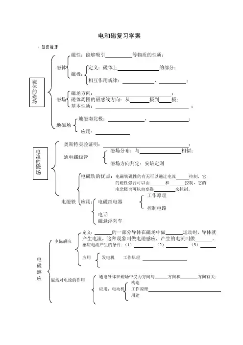 电和磁复习学案 2