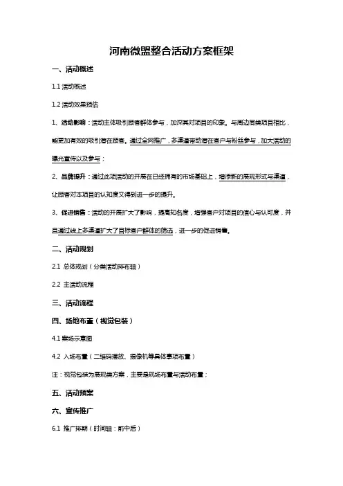 微信线上线下推广活动方案