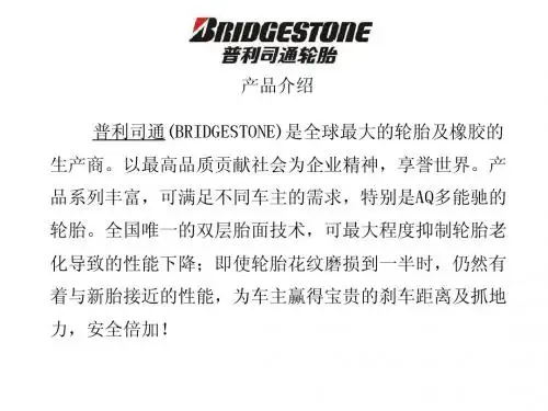普利司通轮胎产品介绍