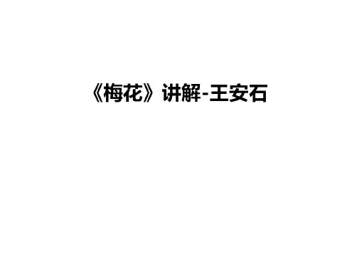 《梅花》讲解-王安石复习课程