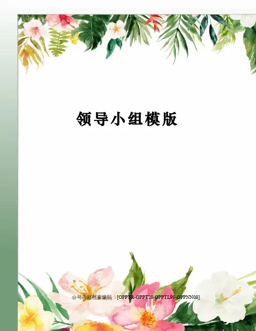 领导小组模版