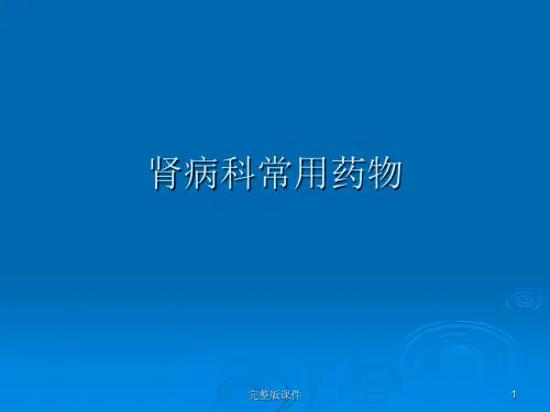 肾病科常用药物ppt课件