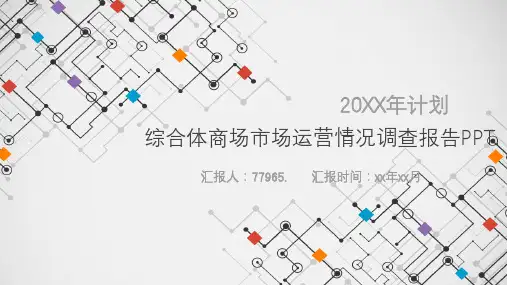 综合体商场市场运营情况调查报告PPT