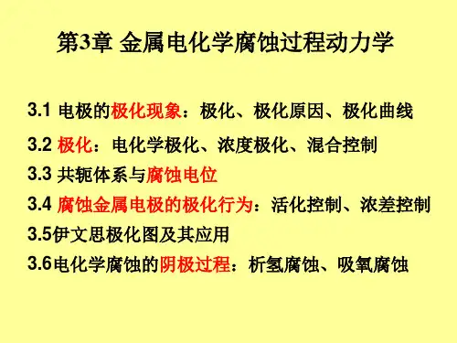 有关腐蚀过程的动力学研究