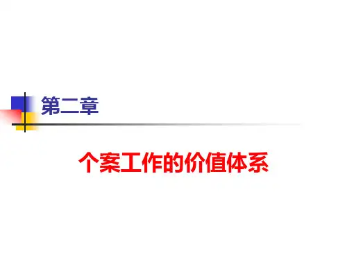 个案工作第二章