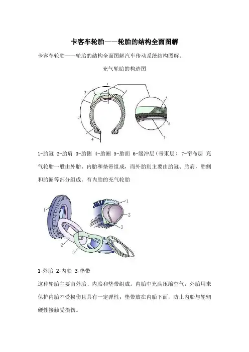 卡客车轮胎的结构图解